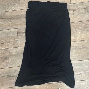 OGL Black Midi Asymmetrical Pencil Skirt